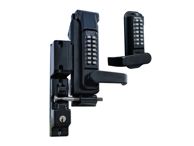 SUMO GL2 Surface Mount Gate Lock Double Combination Jet Black Marine Grade