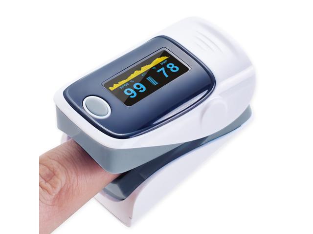Portable Finger Oximeter OLED Display Finger Fingertip Blood pressure monitor Heart Rate Monitor Fingertip Pulse Oximeter Gray