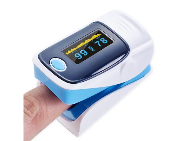 Portable Finger Oximeter OLED Display Finger Fingertip Blood pressure monitor Medical Heart Rate Monitor Fingertip Pulse Oximeter Blue