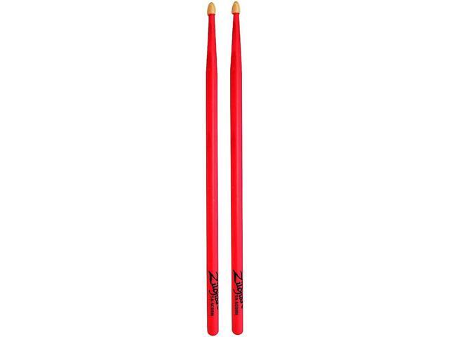 Zildjian Acorn Tip Neon Pink Drumsticks 5A Wood Tip