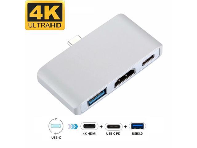 3 in 1 USB C HUB, USB-C to HDMI PD USB 3.0 Adapter for Macbook Chromebook, USB to HDMI Adapter for 4K Monitors Projectors HDTV Audio Display. photo