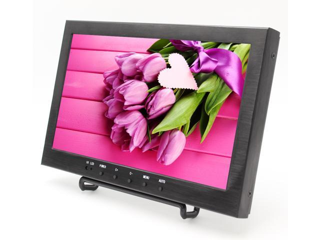 10' Monitor 1366×768 60Hz IPS LCD Portable Monitor with HDMI / VGA / USB / AV / RCA / Headphone Ports, 400cd/m2 800:1, Without Touch, 10 inch.