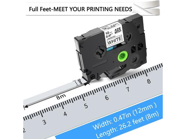 GREENCYCLE 3PK Black on White TZ TZe Tze-231 TZ-231 TZe231 TZ231 Laminated Label Tape 12mm 8m (1/2'' x 26.2ft) for Brother P-touch PT-P700 PT-P750W...
