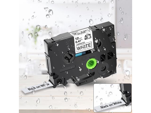 GREENCYCLE 3PK Black on White TZ TZe Tze-231 TZ-231 TZe231 TZ231 Laminated Label Tape 12mm 8m (1/2'' x 26.2ft) for Brother P-touch PT-P700 PT-P750W...