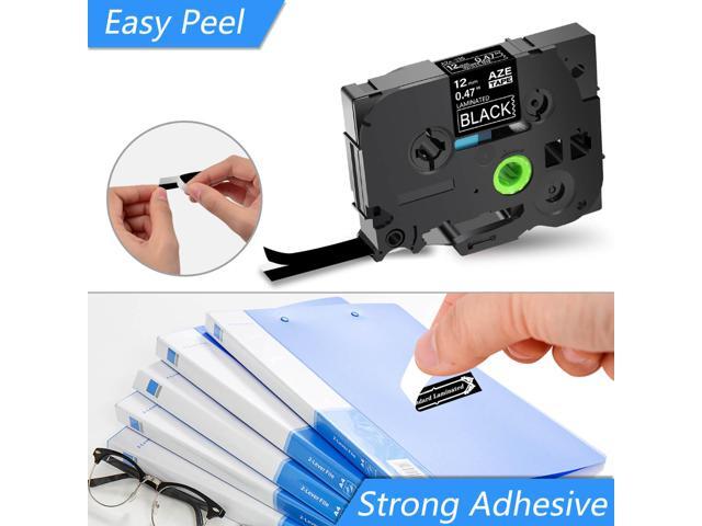 GREENCYCLE 3PK White on Black TZe-335 TZ-335 TZe335 TZ335 Laminated Label Tape for Brother P-touch Label Maker(12mm x 8m)