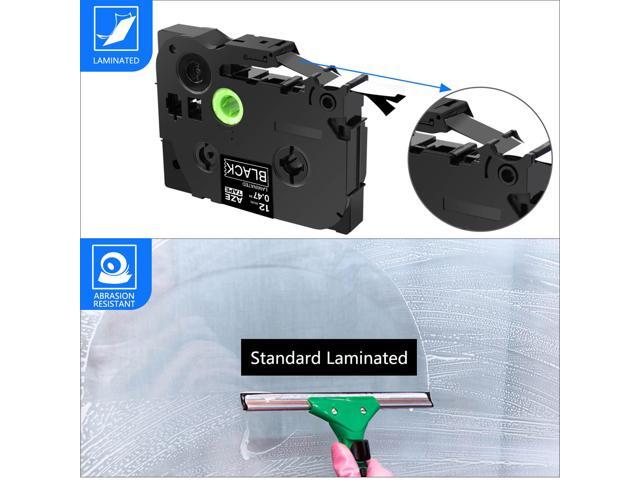 GREENCYCLE 3PK White on Black TZe-335 TZ-335 TZe335 TZ335 Laminated Label Tape for Brother P-touch Label Maker(12mm x 8m)
