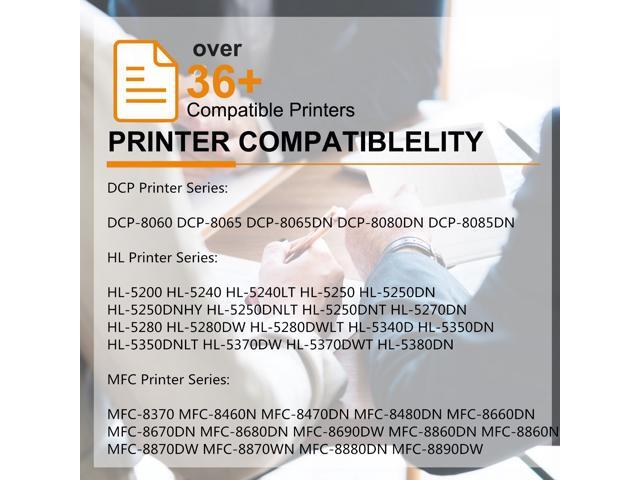 GREENCYCLE 2 Pack New Compatible Brother TN580 TN-580 Toner Cartridge for Brother DCP-8060 HL-5200 HL-5240 MFC-8460N