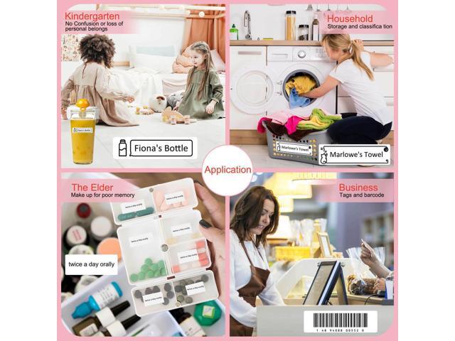 GREENCYCLE D30S Paper Labels White Thermal Label Maker Tape 12mm x 22mm (1/2' x 7/8') Self-Adhesive Sticker Paper for D30S Portable Label Printer...