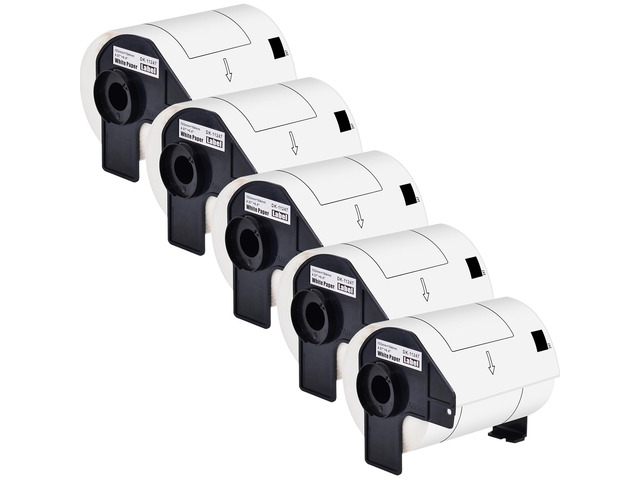 GREENCYCLE 5 Roll Compatible for Brother DK-1247 DK1247 Die-Cut Large Shipping White Paper Labels 4.07x 6.4'' 103mm x 164 mm for QL-1050 QL-1060N...