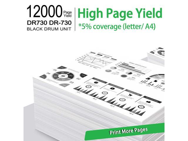 GREENCYCLE 3PK High Yield Compatible for Brother DR730 DR-730 Black Drum Unit use in DCP-L2550DW HL-L2350DW MFC-L2710DW Printer