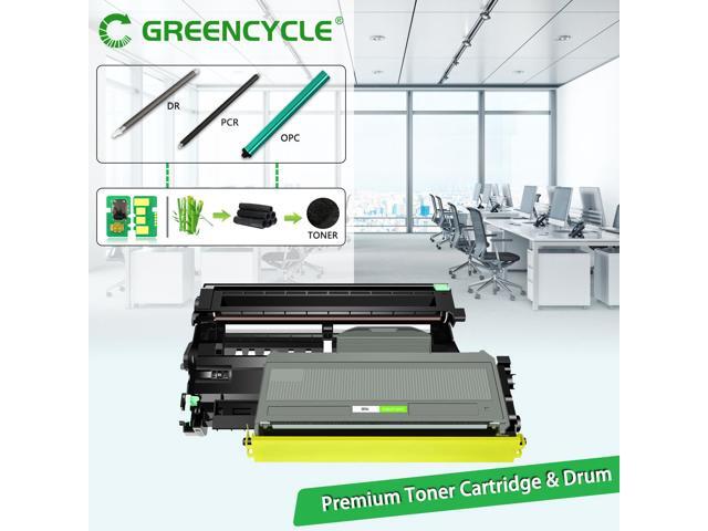 GREENCYCLE 2PK Set Compatible with Brother TN360 DR360 (1 Toner, 1 Drum) High Yield for DCP-7030 HL-2140 MFC-7340 Printer