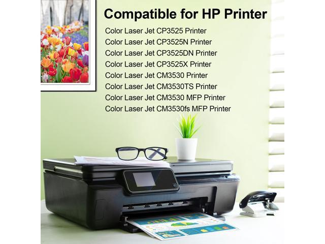 greencycle 3 Pack Toner Cartridge Compatible for HP 504A CE252A Yellow Toner Work with CP3525 CM3530 CM3530fs CP3525dn CP3525n CP3525x Printer