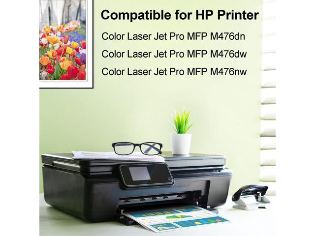 GREENCYCLE 5 Pack Compatible Toner Cartridge Replacement for HP 312A CF380A CF381A CF382A CF383A Works on Color Laser Jet Pro MFP M476dn M476dw...