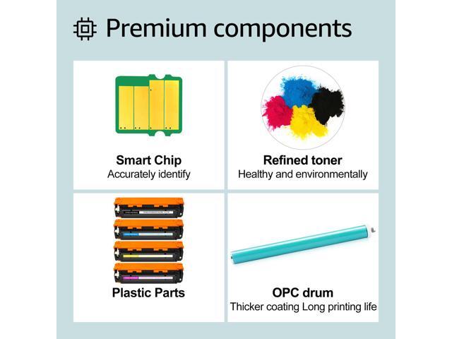GREENCYCLE 10 Pack 128A Compatible Toner Cartridge Replacement for HP 128A CE320A CE321A CE322A CE323A work with Laser Jet Pro CP1525nw CM1415fn...