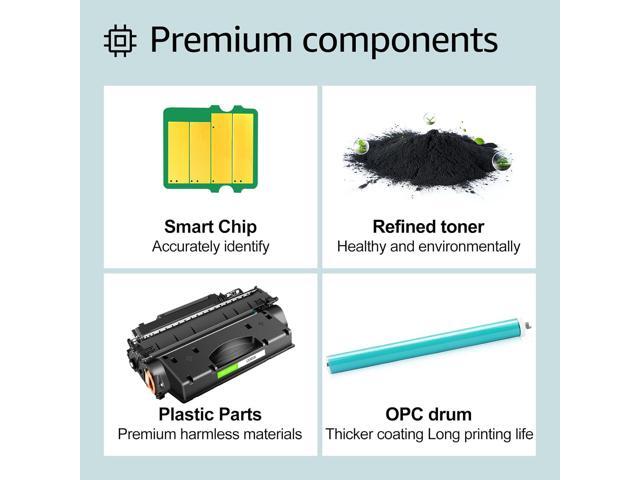 greencycle CE505X Compatible Toner Cartridge Replacement for HP 05X CE505X Black Cartridge Laserjet P2050 P2055 P2055d P2055dn P2055x Printer (4Pk)