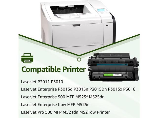 greencycle CE255A Compatible Toner Cartridge Replacement for HP 55A CE255A 55X CE255X Black Cartridge Laserjet P3015 P3015dn P3015x Pro 500 MFP...