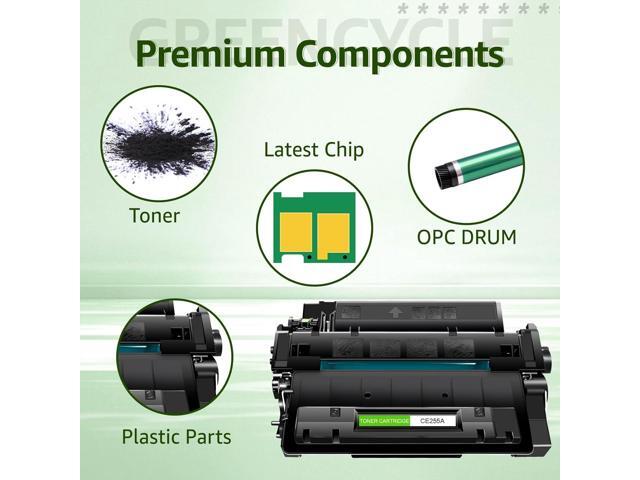 greencycle CE255A Compatible Toner Cartridge Replacement for HP 55A CE255A 55X CE255X Black Cartridge Laserjet P3015 P3015dn P3015x Pro 500 MFP...