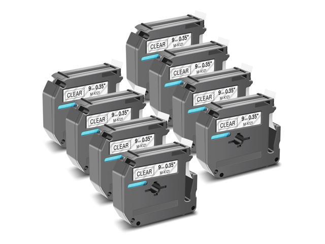 GREENCYCLE Compatible for Brother M121 M-K121 MK121 M-121 MK121s 0.35 Inch Non-Laminated Label Tape 3/8' x 26.2ft (9mm x 8m) for PT-45M PT-90...