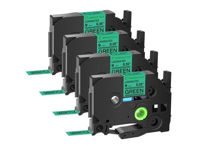 GREENCYCLE TZe-721 9mm 0.35 Laminated Green Tape Compatible for Brother P-Touch Black on Green TZ-721 TZe721 3/8 inch TZe TZ Tape for Ptouch...