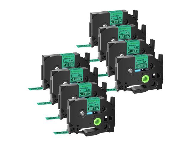 GREENCYCLE TZe-721 9mm 0.35 Laminated Green Tape Compatible for Brother P-Touch Black on Green TZ-721 TZe721 3/8 inch TZe TZ Tape for Ptouch...