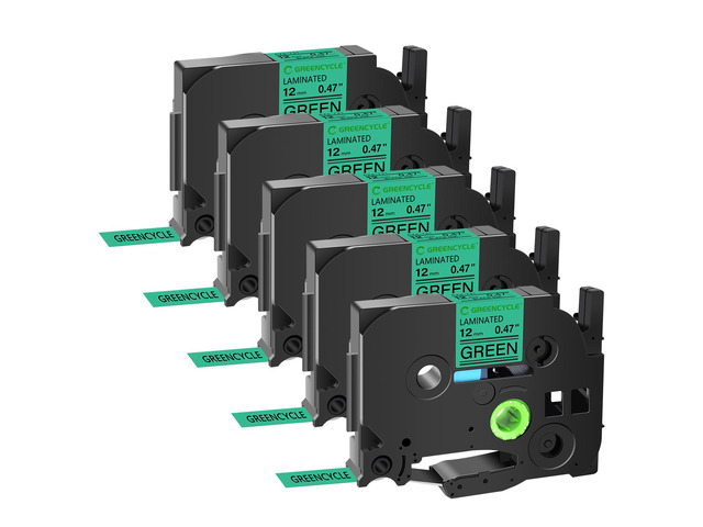GREENCYCLE TZe-731 12mm 0.47 Laminated Green Tape Compatible for Brother P-Touch Black on Green TZ-731 TZe731 1/2 inch TZe TZ Tape for Ptouch...