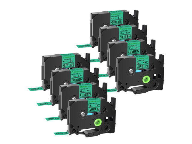 GREENCYCLE TZe-731 12mm 0.47 Laminated Green Tape Compatible for Brother P-Touch