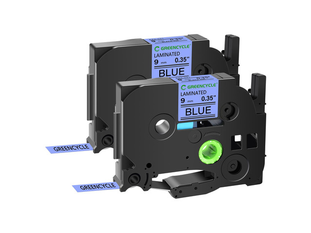 GREENCYCLE TZe-521 9mm 0.35 Laminated Blue Tape Compatible for Brother P-Touch B