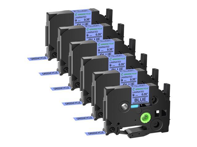 GREENCYCLE TZe-521 9mm 0.35 Laminated Blue Tape Compatible for Brother P-Touch Black on Blue TZ-521 TZe521 3/8 inch TZe TZ Tape for Ptouch PT-D210...