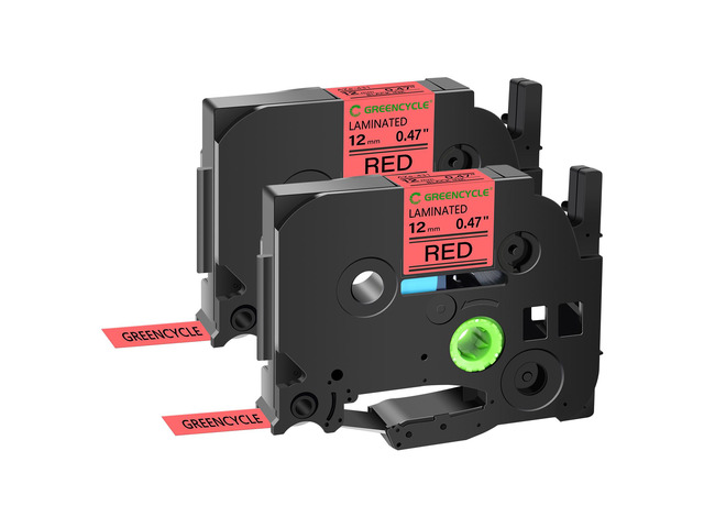GREENCYCLE TZe-431 12mm 0.47 Laminated Red Tape Compatible for Brother P-Touch B