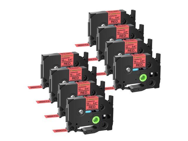 GREENCYCLE TZe-431 12mm 0.47 Laminated Red Tape Compatible for Brother P-Touch Black on Red TZ-431 TZe431 1/2 inch TZe TZ Tape for Ptouch PT-D210...