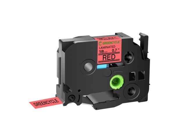 GREENCYCLE TZe-441 18mm 0.7 Laminated Red Tape Compatible for Brother P-Touch Black on Red TZ-441 TZe441 3/4 inch TZe TZ Tape for Ptouch PTD410...