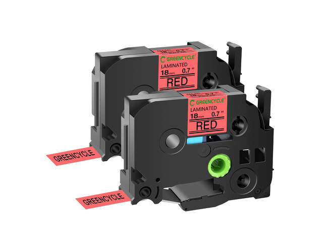 GREENCYCLE TZe-441 18mm 0.7 Laminated Red Tape Compatible for Brother P-Touch Bl