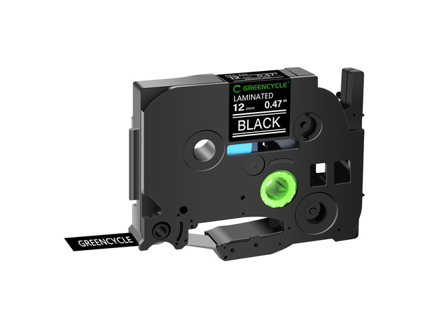 GREENCYCLE TZe-335 12mm 0.47 Laminated Black Tape Compatible for Brother P-Touch