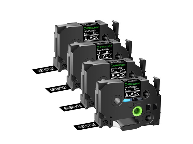 GREENCYCLE TZe-345 18mm 0.7 Laminated Black Tape Compatible for Brother P-Touch