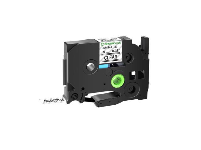 GREENCYCLE TZe-121 9mm 0.35 Laminated Clear Tape Compatible for Brother P-Touch Black on Clear TZ-121 TZe121 3/8 inch TZe TZ Tape for Ptouch...