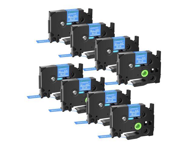 GREENCYCLE TZe-535 12mm 0.47 Laminated Blue Tape Compatible for Brother P-Touch White on Blue TZ-535 TZe535 1/2 inch TZe TZ Tape for Ptouch PT-D210...