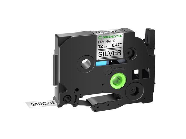 GREENCYCLE TZe-931 12mm 0.47 Laminated Silver Tape Compatible for Brother P-Touch Black on Silver TZ-931 TZe931 1/2 inch TZe TZ Tape for Ptouch...