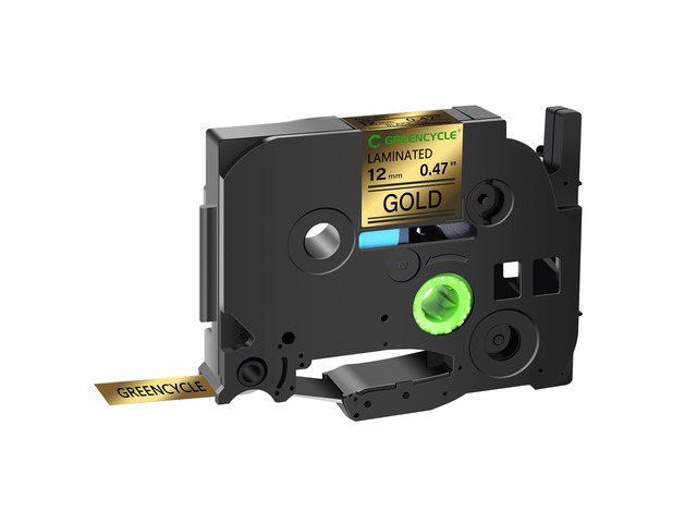 GREENCYCLE TZe-831 12mm 0.47 Laminated Gold Tape Compatible for Brother P-Touch
