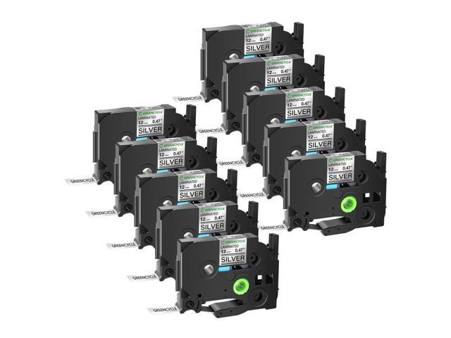 GREENCYCLE TZe-931 12mm 0.47 Laminated Silver Tape Compatible for Brother P-Touch Black on Silver TZ-931 TZe931 1/2 inch TZe TZ Tape for Ptouch...
