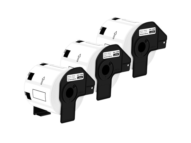 GREENCYCLE 3 Roll Large Address Label Compatible for Brother DK-1209 2.4 in x 1.1 in Use with Brother QL Label Printers (800 Labels/Roll)