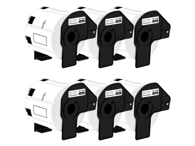 GREENCYCLE 6 Roll Large Address Label Compatible for Brother DK-1209 2.4 in x 1.