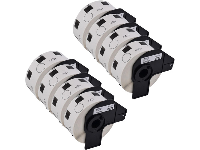 GREENCYCLE 8 Roll DK-1218 DK1218 Die-Cut Round Paper Labels Diameter 1' (0.94' Dia) Compatible for Brother QL-500, QL-570, QL-1050, 1000...