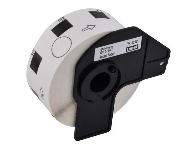 GREENCYCLE 1 Roll DK-1218 DK1218 Die-Cut Round Paper Labels Diameter 1' (0.94' Dia) Compatible for Brother QL-500, QL-570, QL-1050, 1000...