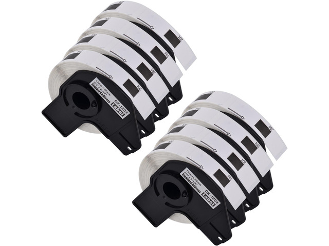 GREENCYCLE 8 Roll DK-1204 DK1204 Die-Cut Multipurpose Paper Labels 2/3' x 2-1/8' (0.66 in X 2.1 in) Compatible for Brother QL-1050 QL-1060N QL-1100...