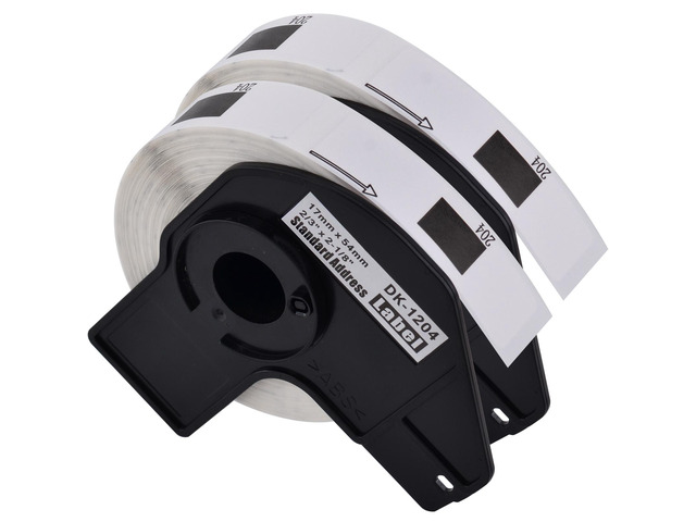GREENCYCLE 2 Roll DK-1204 DK1204 Die-Cut Multipurpose Paper Labels 2/3' x 2-1/8'