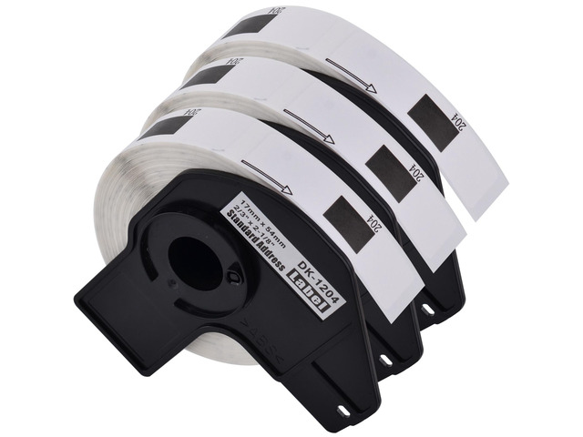 GREENCYCLE 3 Roll DK-1204 DK1204 Die-Cut Multipurpose Paper Labels 2/3' x 2-1/8' (0.66 in X 2.1 in) Compatible for Brother QL-1050 QL-1060N QL-1100...