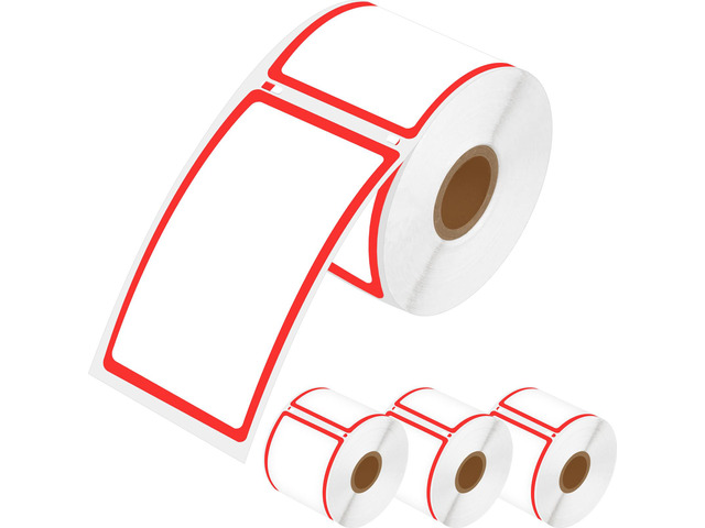 GREENCYCLE Multipurpose Shipping Labels 4 Rolls Compatible for Dymo 30344 Red Fr