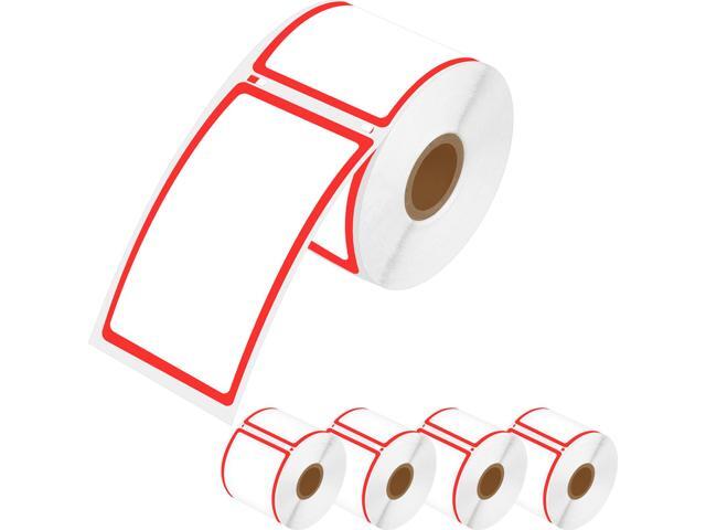 GREENCYCLE Multipurpose Shipping Labels 5 Rolls Compatible for Dymo 30344 Red Framed Direct Thermal LW Labels 2-5/16' x 4' for LabelWriter 450, 450...