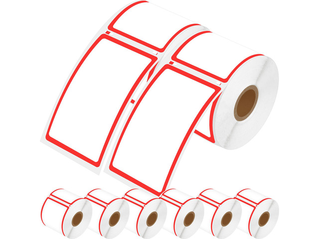 GREENCYCLE Multipurpose Shipping Labels 8 Rolls Compatible for Dymo 30344 Red Fr