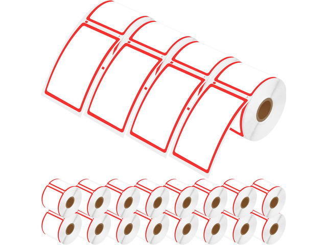 GREENCYCLE Multipurpose Shipping Labels 20 Rolls Compatible for Dymo 30344 Red Framed Direct Thermal LW Labels 2-5/16' x 4' for LabelWriter 450,...